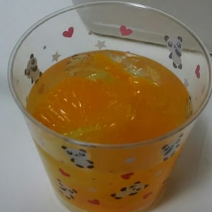リンゴジュースで作る柑橘くだものゼリー